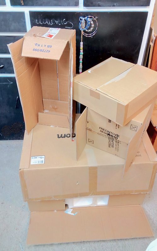 cajas de cartón usadas